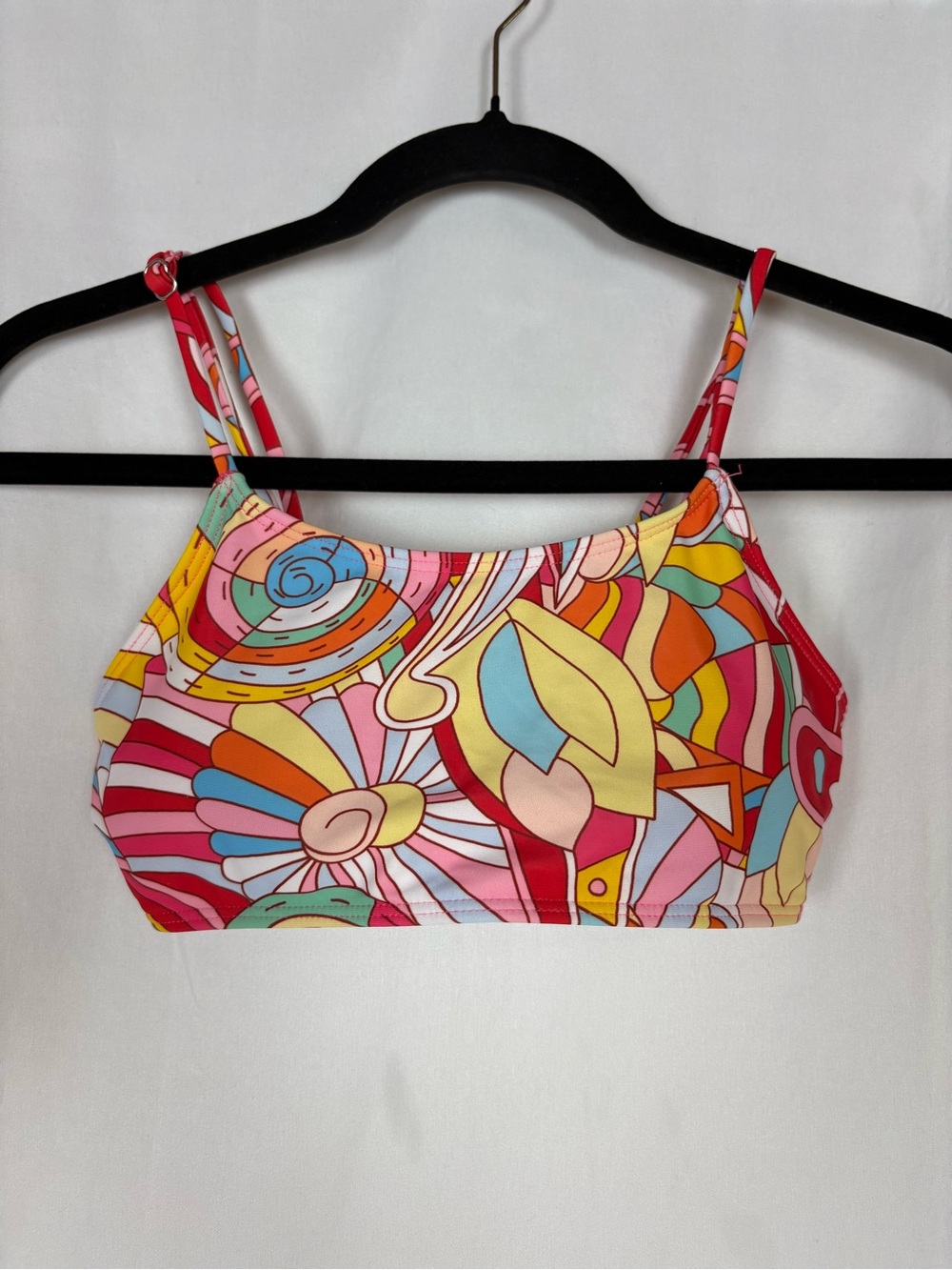 Colorful Floral Print Bikini - Pink Multi